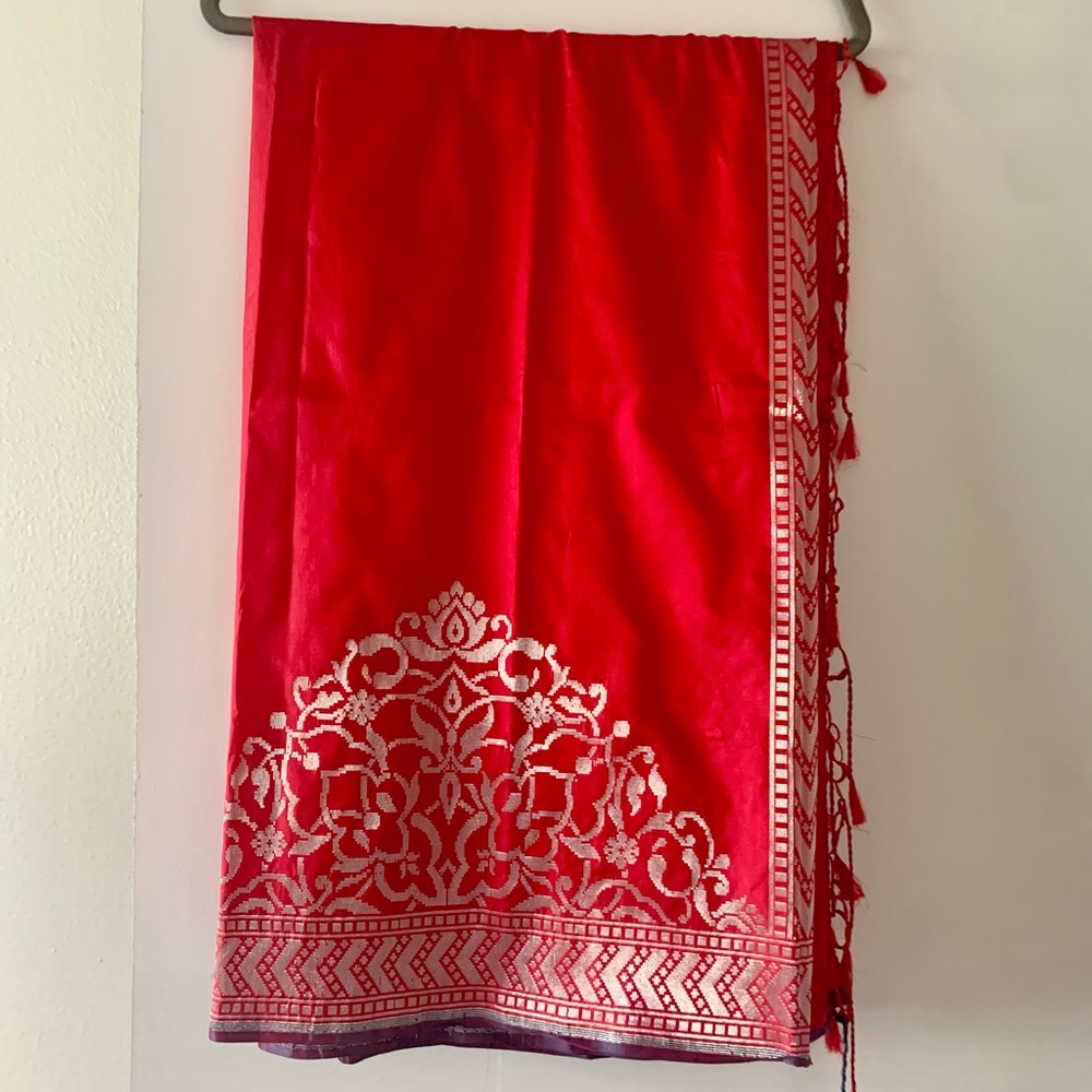 Brand new silk saree with blouse light weight wedding bridal Indian Bangladeshi